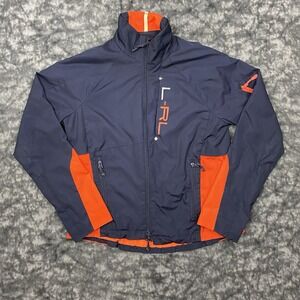 L-RL Lauren Active by Ralph Lauren Windbreaker Womens Size M Blue Orange Jacket